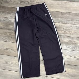 Adidas Dark Purple with Light Purple Stripe Classic Windbreaker Pants EUC L